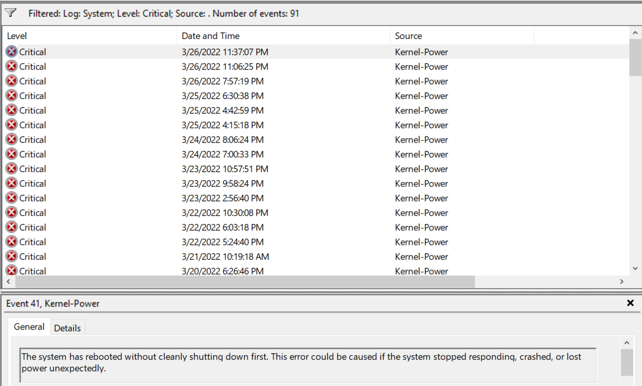 eventlog