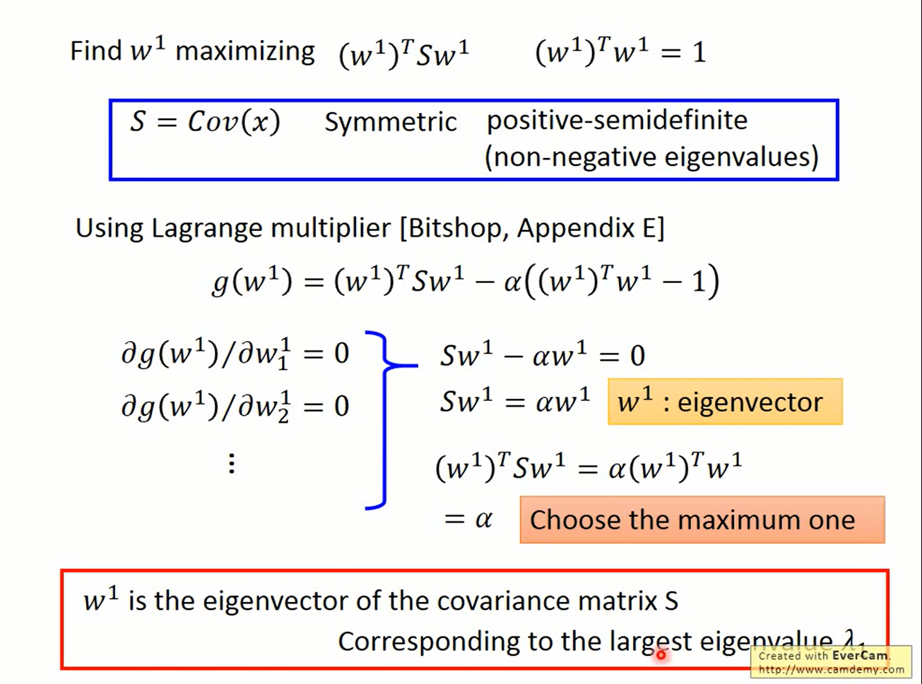 w1-eigenvector